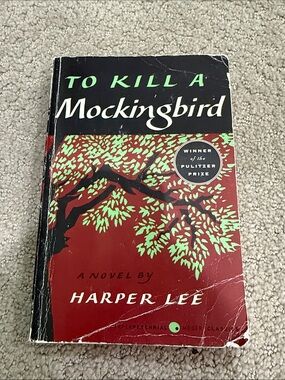Harper Red and Black Cover with Green Tree Artwork